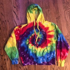 PAWZ Tie dye rainbow hoodie